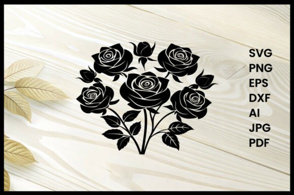 Download Rose Flowers Silhouette Illustration - Flowers Collection