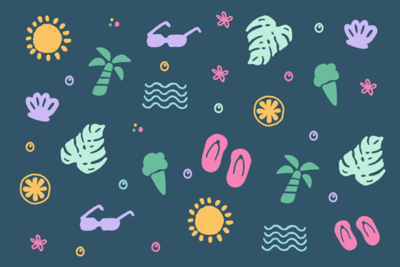 Download Summer Tropical Vacation Pattern Vector - Vacation Collection
