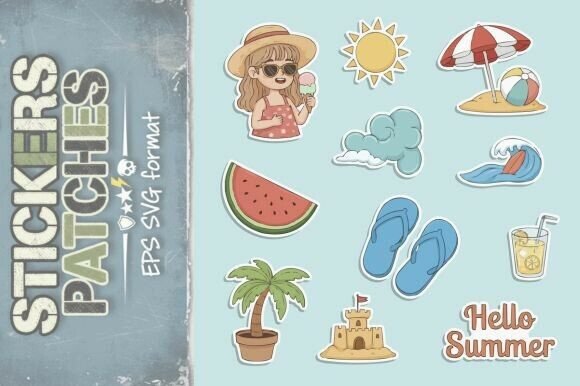 Download Cute Summer Vacation Stickers - Vacation Collection