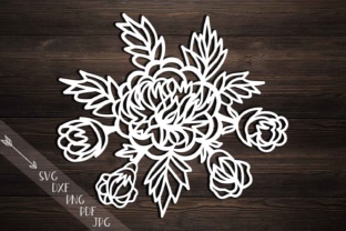 Download Peonies, Cutting Template, Peony Papercutting, Hand Cutting Templates, Flowers, Rose, Peonies Bouquet - Flowers Collection
