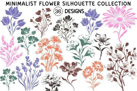 Download Minimalist Flower Silhouette Collection - Silhouette collection Collection