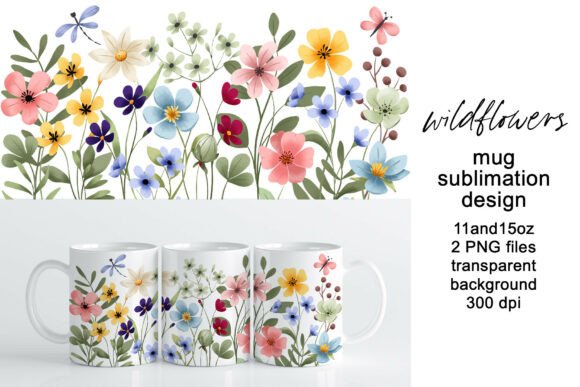 Download Mug Wrap, Sublimation Design Flowers - Flowers Collection