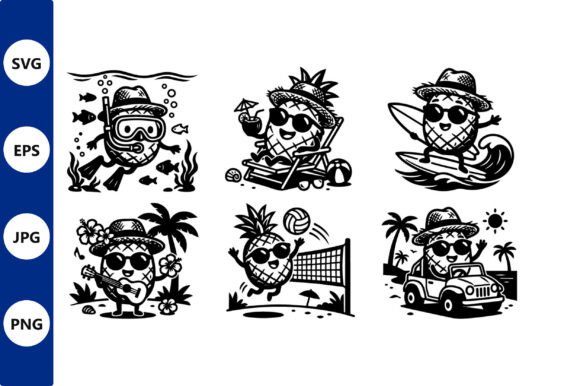 Download Pineapple Vacation Sticker Pack - Vacation Collection